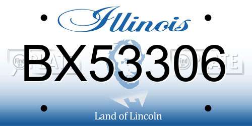 BX53306 Illinois License Plate