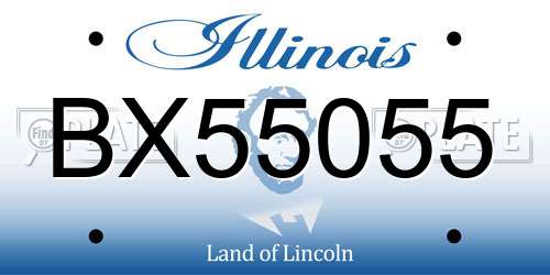 BX55055 Illinois License Plate