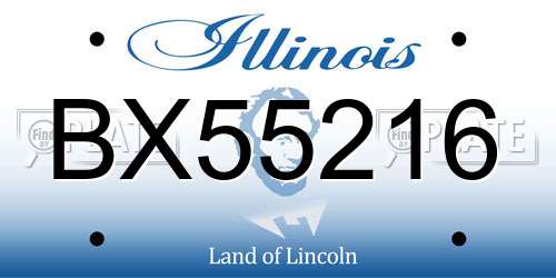 BX55216 Illinois License Plate