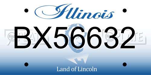 BX56632 Illinois License Plate