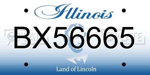 BX56665 Illinois License Plate