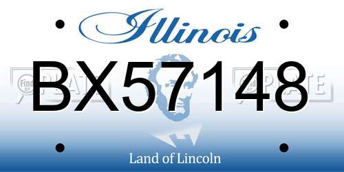BX57148 Illinois License Plate