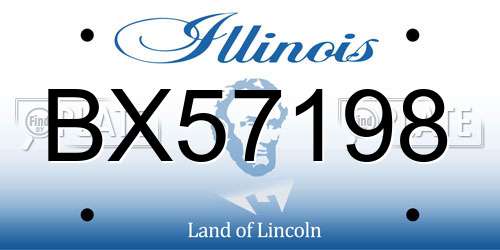 BX57198 Illinois License Plate