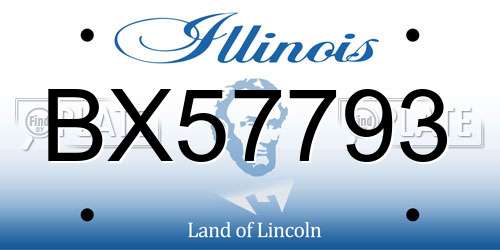 BX57793 Illinois License Plate