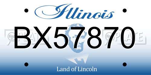 BX57870 Illinois License Plate