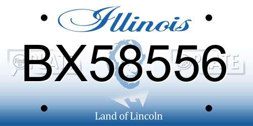 BX58556 Illinois License Plate