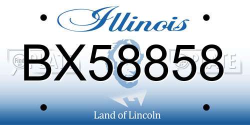 BX58858 Illinois License Plate
