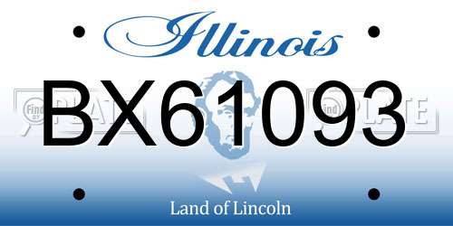 BX61093 Illinois License Plate