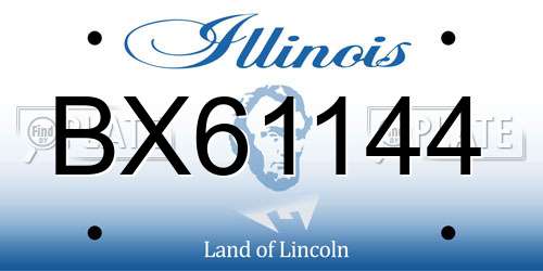 BX61144 Illinois License Plate