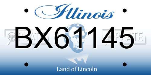BX61145 Illinois License Plate