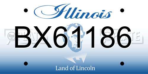 BX61186 Illinois License Plate