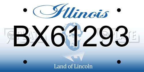 BX61293 Illinois License Plate