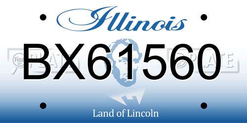 BX61560 Illinois License Plate
