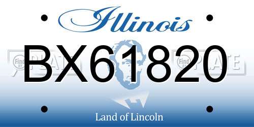 BX61820 Illinois License Plate