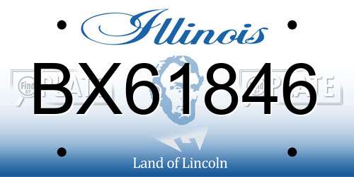 BX61846 Illinois License Plate