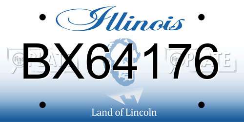 BX64176 Illinois License Plate