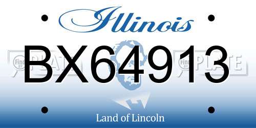 BX64913 Illinois License Plate
