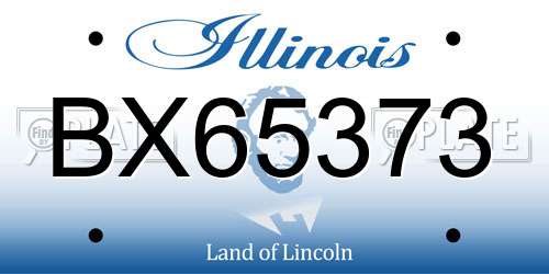 BX65373 Illinois License Plate