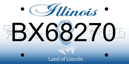 BX68270 Illinois License Plate