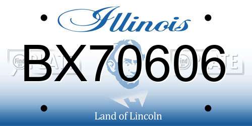 BX70606 Illinois License Plate