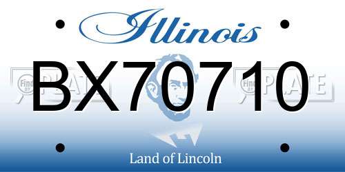 BX70710 Illinois License Plate