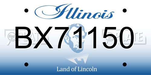 BX71150 Illinois License Plate