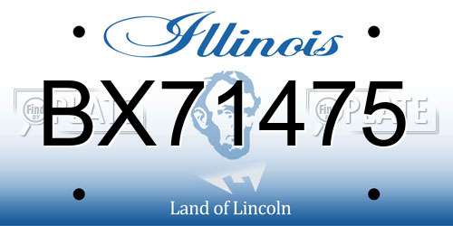 BX71475 Illinois License Plate