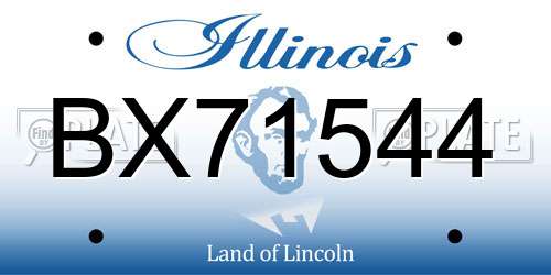 BX71544 Illinois License Plate