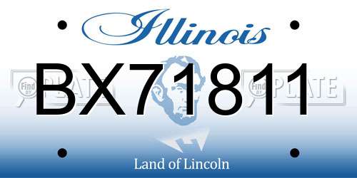 BX71811 Illinois License Plate
