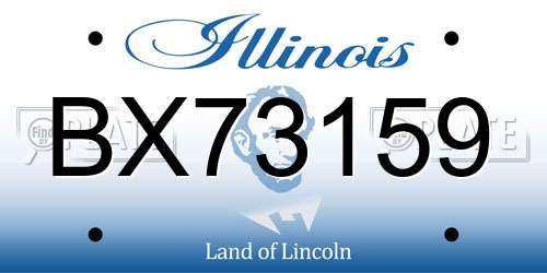 BX73159 Illinois License Plate