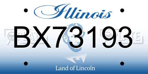 BX73193 Illinois License Plate