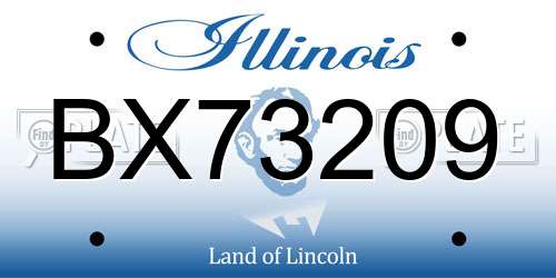 BX73209 Illinois License Plate