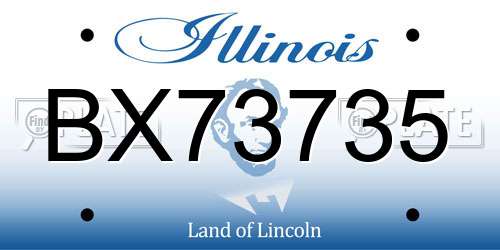 BX73735 Illinois License Plate