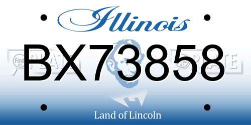 BX73858 Illinois License Plate