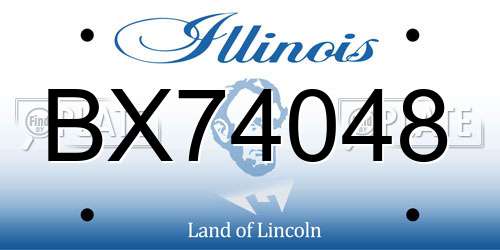 BX74048 Illinois License Plate