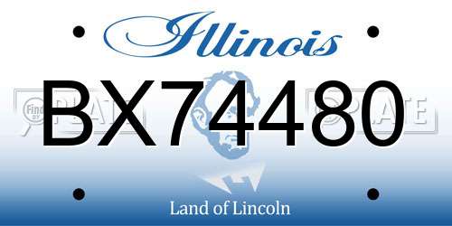 BX74480 Illinois License Plate