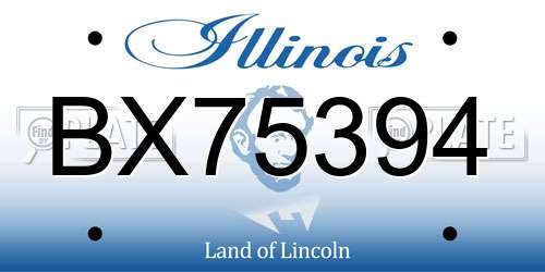BX75394 Illinois License Plate
