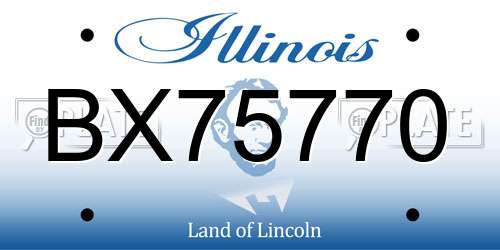 BX75770 Illinois License Plate