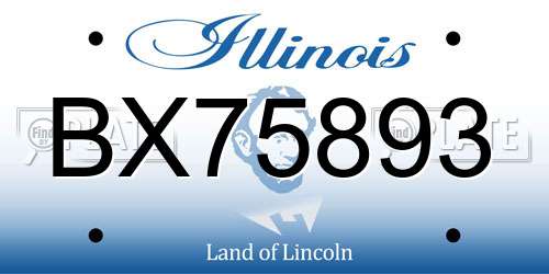 BX75893 Illinois License Plate