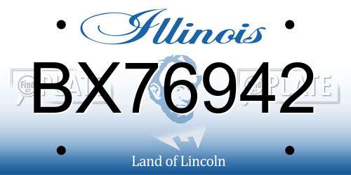 BX76942 Illinois License Plate