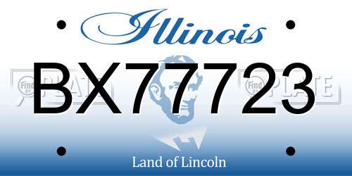 BX77723 Illinois License Plate