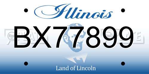 BX77899 Illinois License Plate