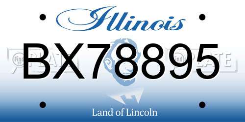 BX78895 Illinois License Plate