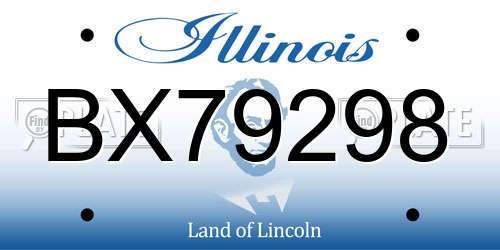 BX79298 Illinois License Plate