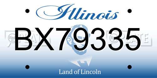 BX79335 Illinois License Plate