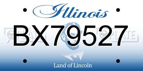 BX79527 Illinois License Plate