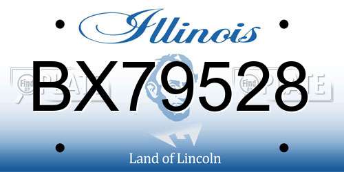 BX79528 Illinois License Plate
