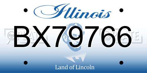 BX79766 Illinois License Plate