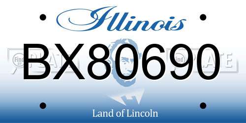 BX80690 Illinois License Plate