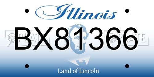 BX81366 Illinois License Plate